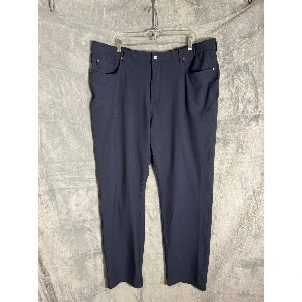 Greg Norman Shark Mens Navy Blue Golf‎ Performance Stretch Pants 42x32 RN128492